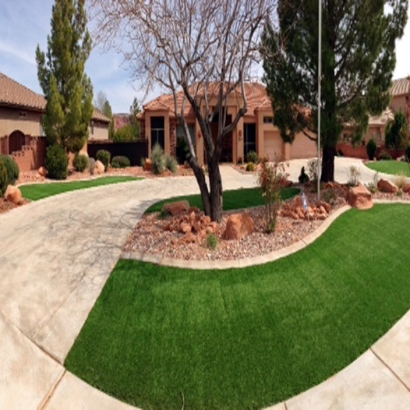 Synthetic Lawn Castroville, Texas Paver Patio, Front Yard Ideas